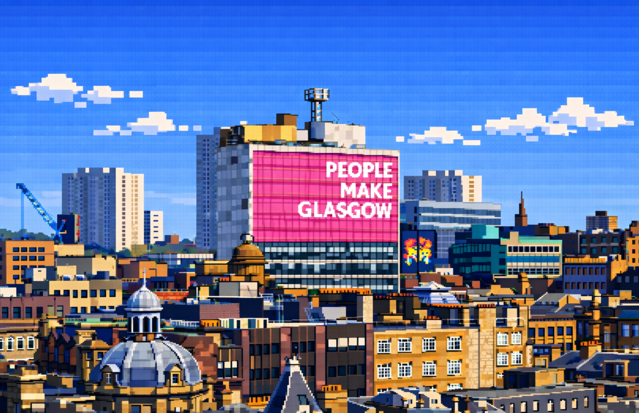Glasgow cityscape illustration