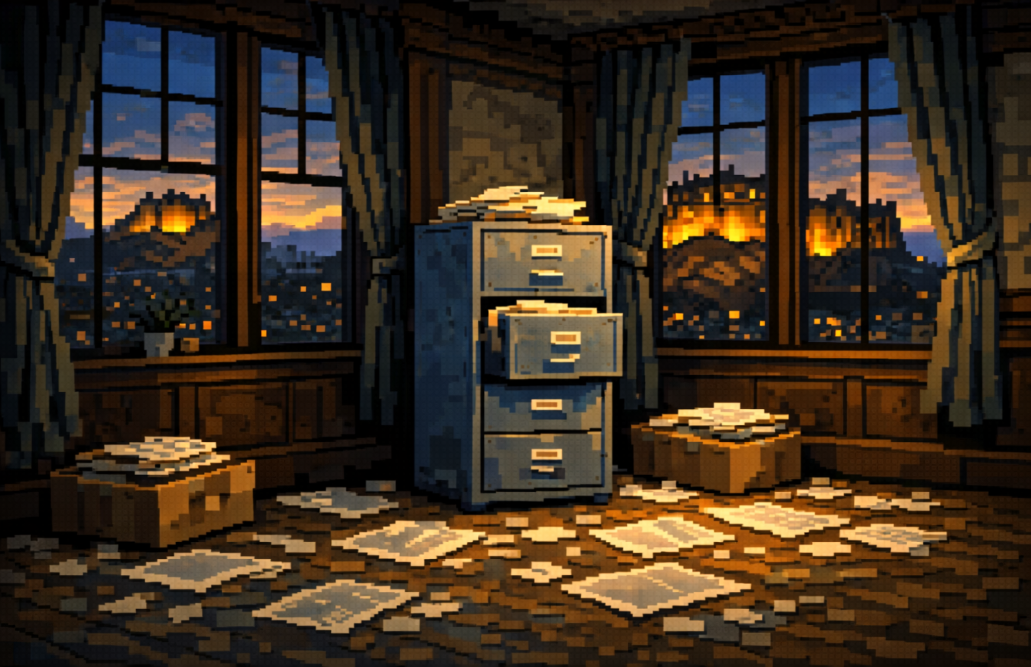 Filing cabinet illustration